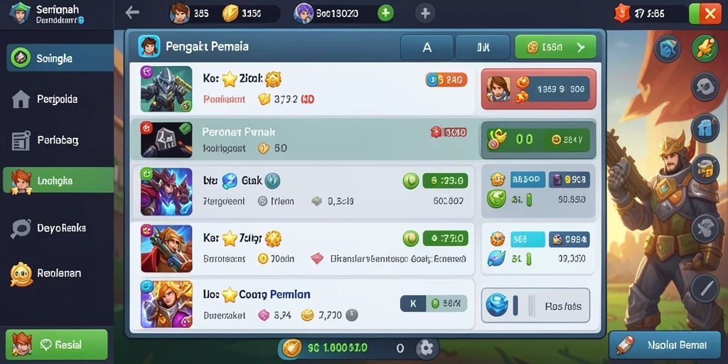 Tampilan menarik dari menu utama aplikasi CASH777.