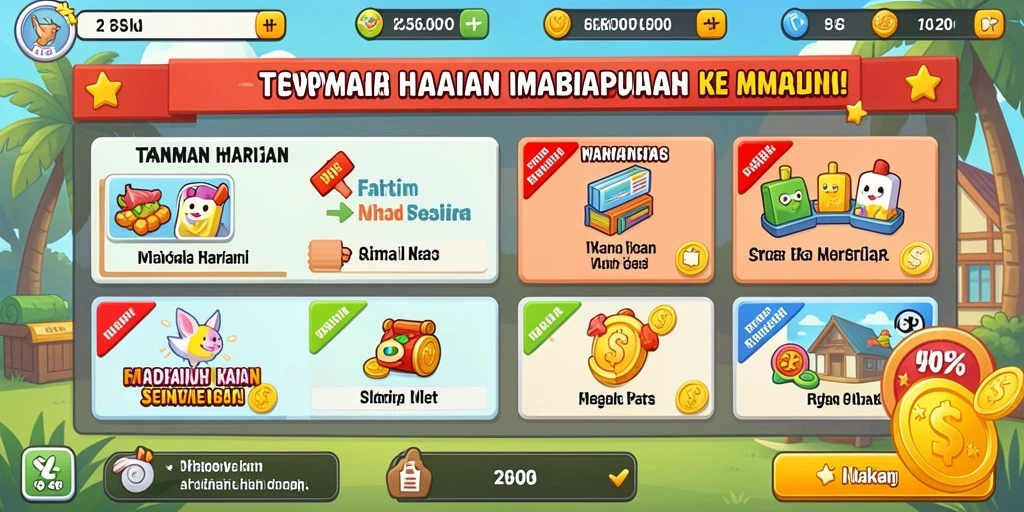 Screenshot menampilkan menu utama DUNIA777 yang menarik.
